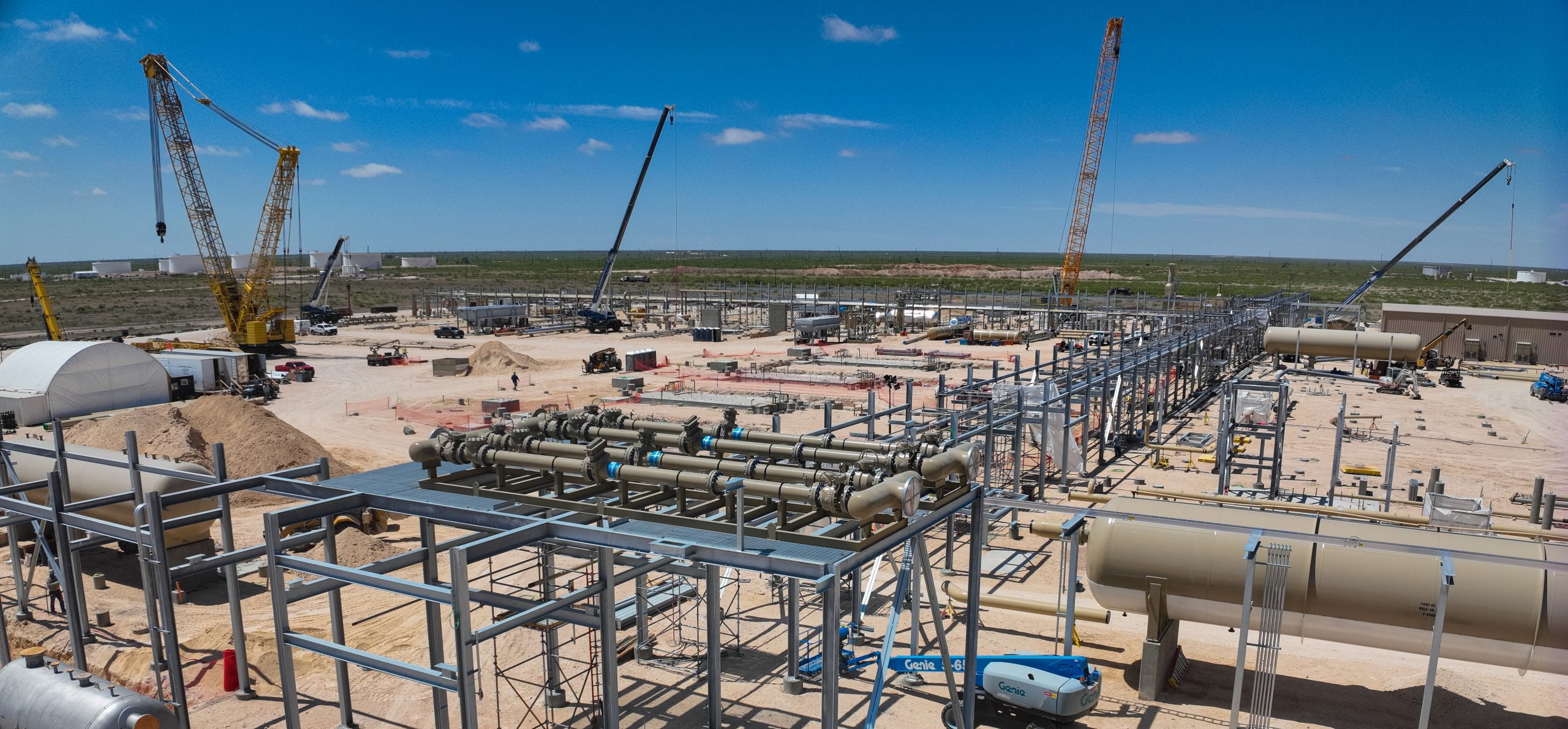 Midstream facility under construction